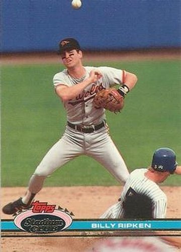 #222 Billy Ripken - Baltimore Orioles - 1991 Stadium Club Baseball