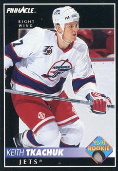 #222 Keith Tkachuk - Winnipeg Jets - 1992-93 Pinnacle Canadian Hockey
