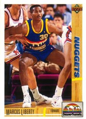 #222 Marcus Liberty - Denver Nuggets - 1991-92 Upper Deck Basketball