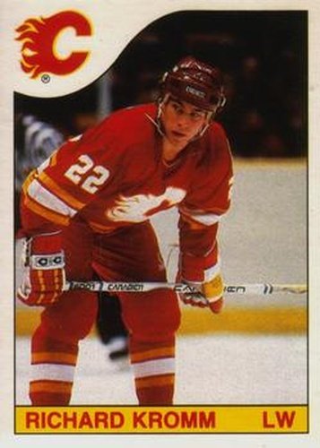 #222 Richard Kromm - Calgary Flames - 1985-86 O-Pee-Chee Hockey