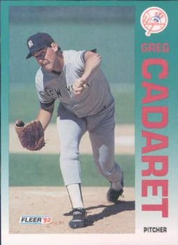 #222 Greg Cadaret - New York Yankees - 1992 Fleer Baseball