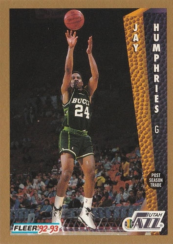 #222 Jay Humphries - Utah Jazz - 1992-93 Fleer Basketball