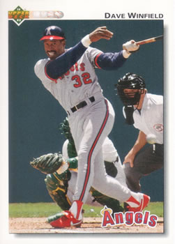 #222 Dave Winfield - California Angels - 1992 Upper Deck Baseball