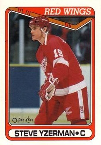 #222 Steve Yzerman - Detroit Red Wings - 1990-91 O-Pee-Chee Hockey