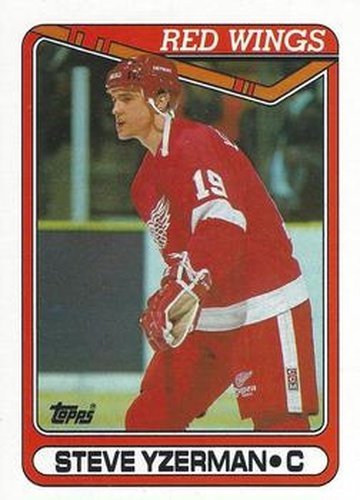 #222 Steve Yzerman - Detroit Red Wings - 1990-91 Topps Hockey