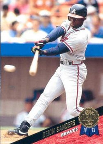#222 Deion Sanders - Atlanta Braves - 1993 Leaf Baseball