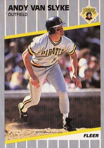 #222 Andy Van Slyke - Pittsburgh Pirates - 1989 Fleer Baseball