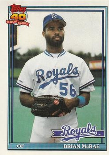 #222 Brian McRae - Kansas City Royals - 1991 O-Pee-Chee Baseball
