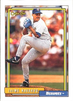 #222 Jaime Navarro - Milwaukee Brewers - 1992 O-Pee-Chee Baseball