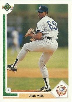 #222 Alan Mills - New York Yankees - 1991 Upper Deck Baseball