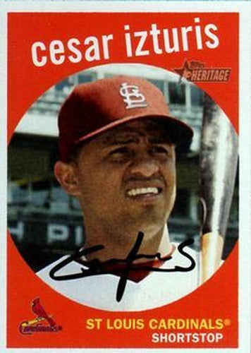 #222 Cesar Izturis - St. Louis Cardinals - 2008 Topps Heritage Baseball