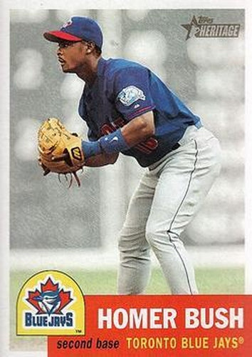 #222 Homer Bush - Toronto Blue Jays - 2002 Topps Heritage Baseball