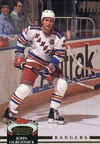 #222 John Ogrodnick - New York Rangers - 1992-93 Stadium Club Hockey