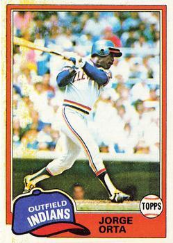 #222 Jorge Orta - Cleveland Indians - 1981 Topps Baseball