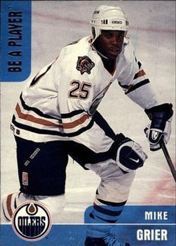 #222 Mike Grier - Edmonton Oilers - 1999-00 Be a Player Memorabilia Hockey