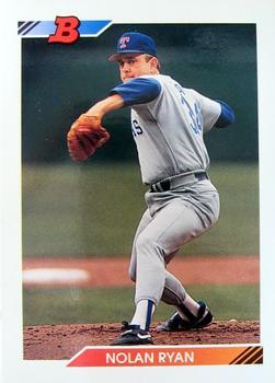 #222 Nolan Ryan - Texas Rangers - 1992 Bowman Baseball