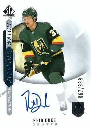 #222 Reid Duke - Vegas Golden Knights - 2020-21 SP Authentic Hockey