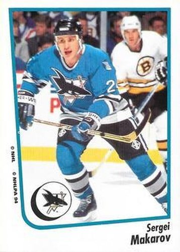 #222 Sergei Makarov - San Jose Sharks - 1994-95 Panini Hockey Stickers
