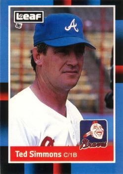 #222 Ted Simmons - Atlanta Braves - 1988 Leaf Baseball
