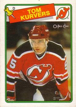 #222 Tom Kurvers - New Jersey Devils - 1988-89 O-Pee-Chee Hockey