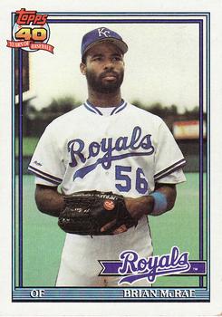 #222 Brian McRae - Kansas City Royals - 1991 Topps Baseball