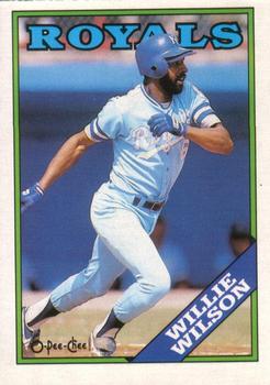 #222 Willie Wilson - Kansas City Royals - 1988 O-Pee-Chee Baseball