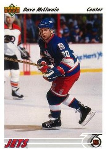 #222 Dave McLlwain - Winnipeg Jets - 1991-92 Upper Deck Hockey