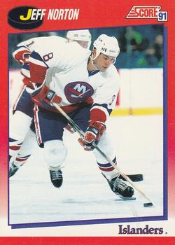#222 Jeff Norton - New York Islanders - 1991-92 Score Canadian Bilingual Hockey