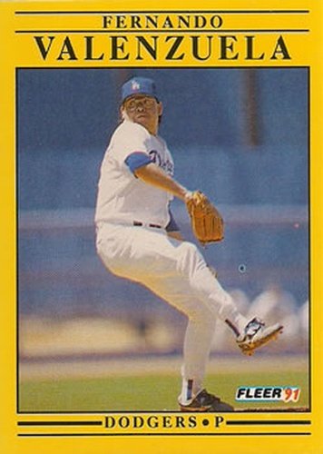 #222 Fernando Valenzuela - Los Angeles Dodgers - 1991 Fleer Baseball