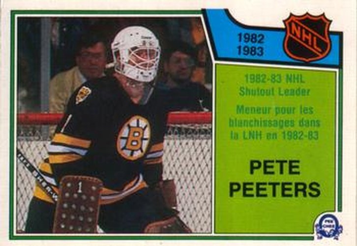 #222 Pete Peeters - Boston Bruins - 1983-84 O-Pee-Chee Hockey
