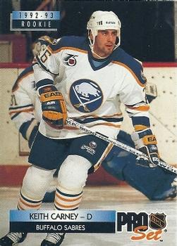 #223 Keith Carney - Buffalo Sabres - 1992-93 Pro Set Hockey