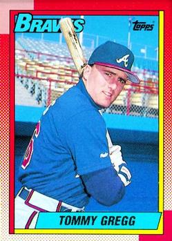 #223 Tommy Gregg - Atlanta Braves - 1990 Topps Baseball