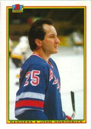 #223 John Ogrodnick - New York Rangers - 1990-91 Bowman Hockey