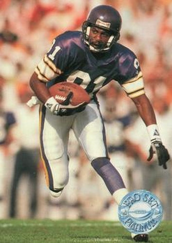 #223 Anthony Carter - Minnesota Vikings - 1991 Pro Set Platinum Football
