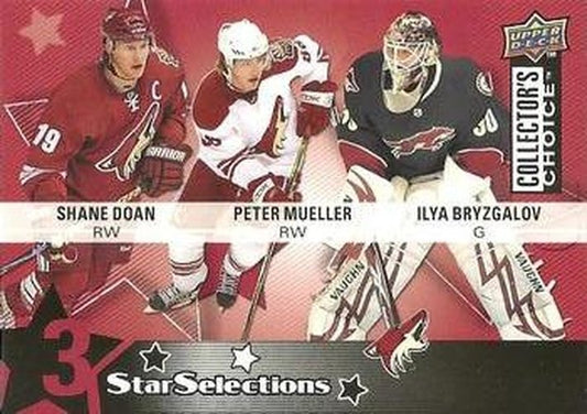 #223 Shane Doan / Ilya Bryzgalov / Peter Mueller - Phoenix Coyotes - 2009-10 Collector's Choice Hockey