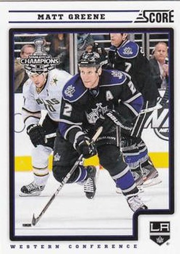 #223 Matt Greene - Los Angeles Kings - 2012-13 Score Hockey