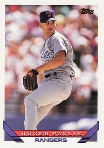 #223 Roger Pavlik - Texas Rangers - 1993 Topps Baseball