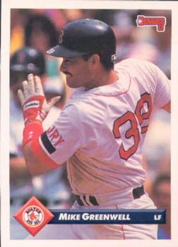 #223 Mike Greenwell - Boston Red Sox - 1993 Donruss Baseball