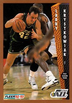 #223 Larry Krystkowiak - Utah Jazz - 1992-93 Fleer Basketball