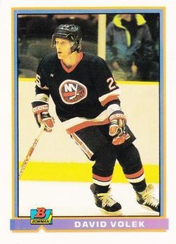 #223 David Volek - New York Islanders - 1991-92 Bowman Hockey