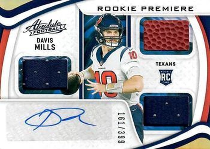 #223 Davis Mills - Houston Texans - 2021 Panini Absolute Football
