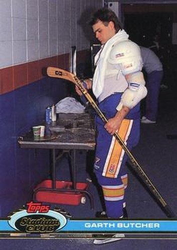 #223 Garth Butcher - St. Louis Blues - 1991-92 Stadium Club Hockey