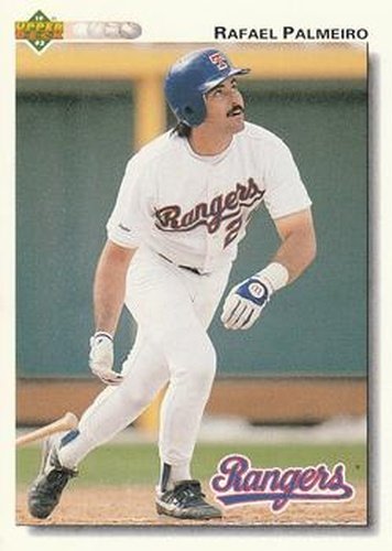 #223 Rafael Palmeiro - Texas Rangers - 1992 Upper Deck Baseball