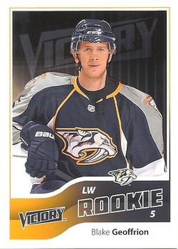 #223 Blake Geoffrion - Nashville Predators - 2011-12 Upper Deck Victory Hockey