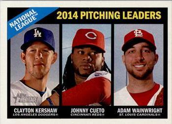 #223 Adam Wainwright / Clayton Kershaw / Johnny Cueto - St. Louis Cardinals / Los Angeles Dodgers / Cincinnati Reds - 2015 Topps Heritage Baseball