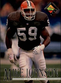 #223 Mike Johnson - Detroit Lions - 1994 Pro Line Live Football