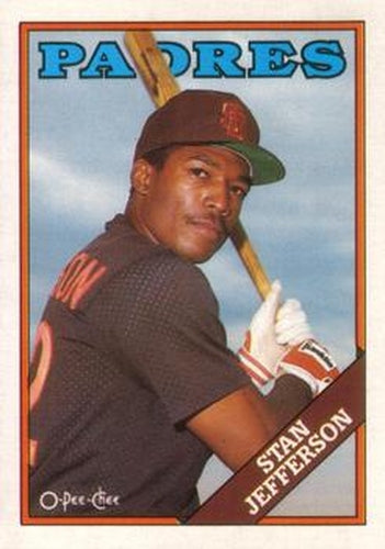 #223 Stan Jefferson - San Diego Padres - 1988 O-Pee-Chee Baseball