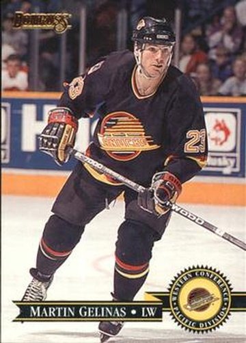 #223 Martin Gelinas - Vancouver Canucks - 1995-96 Donruss Hockey