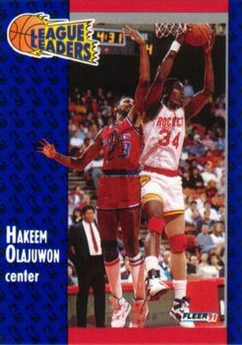 #223 Hakeem Olajuwon - Houston Rockets - 1991-92 Fleer Basketball