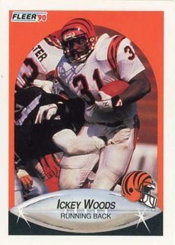 #223 Ickey Woods - Cincinnati Bengals - 1990 Fleer Football